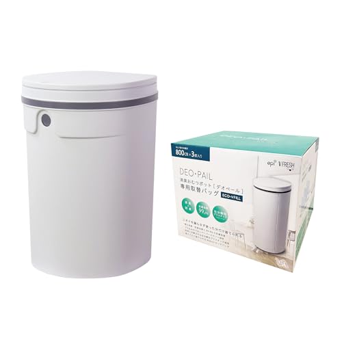 おむつ処理用ゴミ箱 DEO・PAIL(デオペール) ミニ 12L 専用カセット1個付 防臭 消臭 抗菌 ベビー 介護用 (ライトグレー+カセット3個セット)の通販は 8,600円