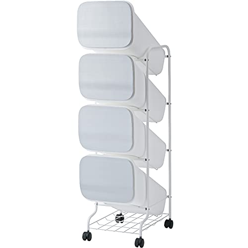 リス 分別 ゴミ箱 smooth スタンドダストボックス4段 メタル 76L (19L×4) 4Pの通販は