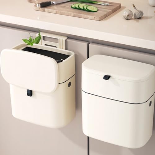 万能ゴミ箱 フック/シール フタ付き 防臭対策 掃除しやすい 台所 洗面台 トイレ 工事不要ゴミ箱