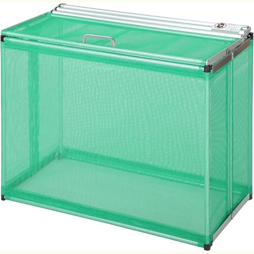 屋外 ゴミ箱 カラスよけ 収集庫 ゴミストッカー ゴミステーション 大容量 日本製 ゴミ収集箱 ネット 軽量 コンパクト 幅90cm 約270L アルミニウム 曽我製作所 からすノンノン 大90cm グリーン 24,353円