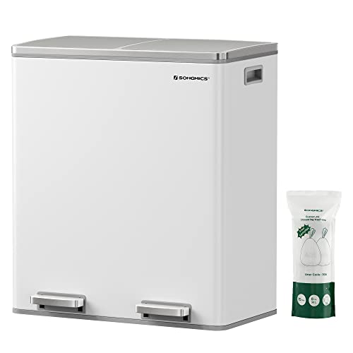 SONGMICS ゴミ箱 SONGMICS シルバー LTB510E48 ごみ箱 幅26cm SONGMICS