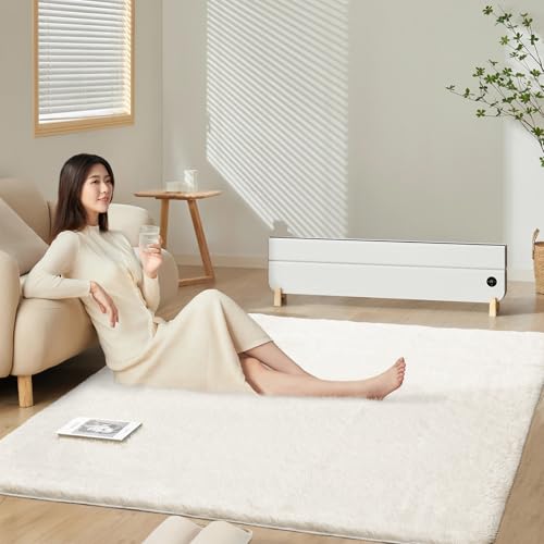 SOMANT カーペット ラグ 1畳 冬用 低反発 厚手 抗菌防臭加工 防音 防ダニ ラグマット シャギーラグ 滑り止め付き 暖かい 洗えるラグ マット リビング寝室用 120×160cm アイボリー 5,600円