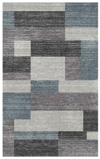 HAOCOO カーペット 洗える 140х200cm ラグ 約1.5畳 オールシーズン適用 北欧風 ホットカーペット対応 モダン ふわふわ 滑り止め 防音 抗菌防臭 室内用 長方形 ラグマット モザイク カラーマッチング ブルーの通販は 9,800円