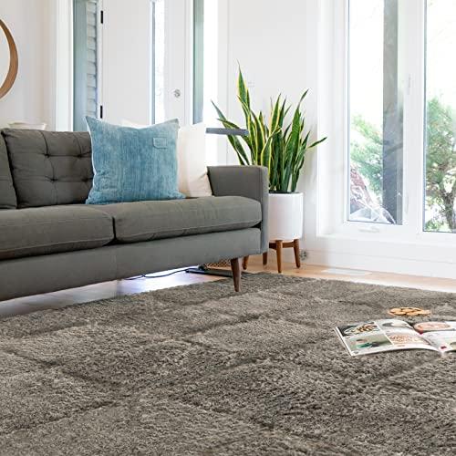 OEESYA 起毛 ジョイントマット 大判 厚手 35mm もこもこ 30x30cm 10枚組 絨毯 柔らかい肌触り タイルカーペット フロアマット 床暖房対応 ノンホルムアルデヒド 床保護 滑り止め付き 防音 保温性 グレー 5,900円