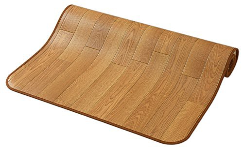 木目キッチンマット 幅広 撥水・防炎 ナチュラル 90×345cmの通販は