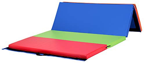 KaRaDaStyle 体操 マット 大型 折りたたみ ストレッチマット エクササイズ 子供 プレイマット 鉄棒 リングフィット 運動 筋トレ ヨガマット スポーツマット 厚手 防音 室内 家庭用 連結 180×120×5cmの通販は