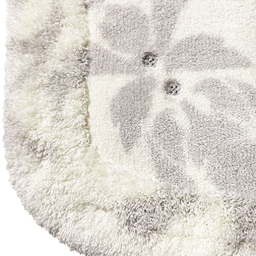 センコー NYNAS グラン ロング トイレマット 約90×70cm アイボリー ラインストーン付き エレガント 35719の通販は