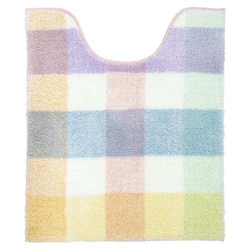 オカ(OKA) パレット トイレマット ロング 約70cm×58cm ピンク (すべり止め加工 洗える チャック柄 大判)の通販は 5,270円