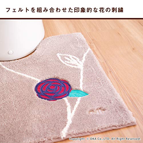 オカ(OKA) エトフトリア トイレマット 約55cm×60cm ベージュ(北欧トイレタリー)の通販は