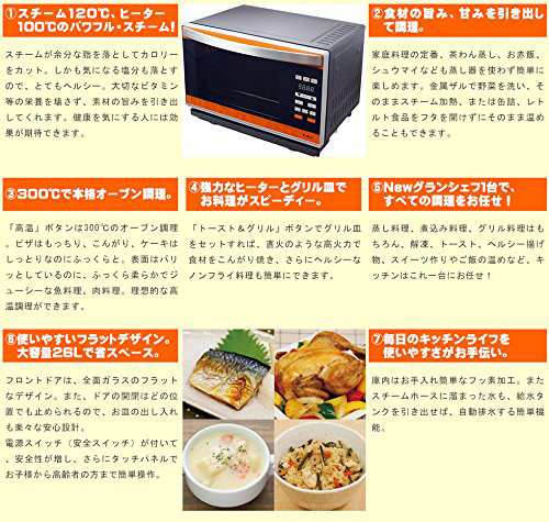 1台7役！パワースチームオーブンＮＥＷグランシェフ　脱電子レンジ! 脱電磁波!の通販は