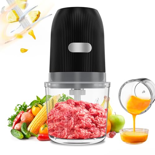 フードプロセッサー 1台4役（刻む/混ぜる/潰す/砕く）TULLRAS 500W ハイパワー フードチョッパー 電動 フードミキサー 2段階スピード 6枚刃カッター 600ML 調理家電 小型 省スペース コンパクト 軽量 みじん切り 肉の通販は