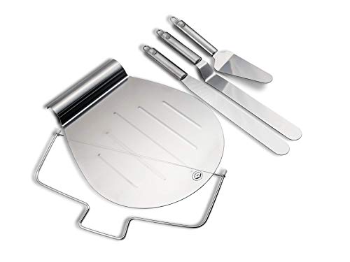 Newline NYステンレススチールケーキカスタマイジングデコレーションサービング5個セット、ケーキサーバーリフタースライサーストレート＆オフセットアイシングフロスティングスパチュラ (5 pcs)の通販は 6,000円