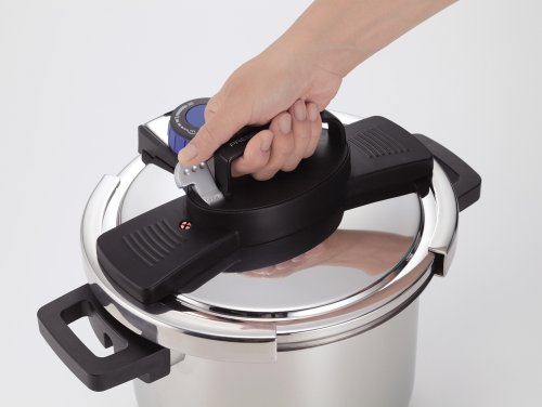 アウトドアにも最適！パール金属 3層底ワンタッチレバー 圧力鍋 5.5L H-5389 その他鍋