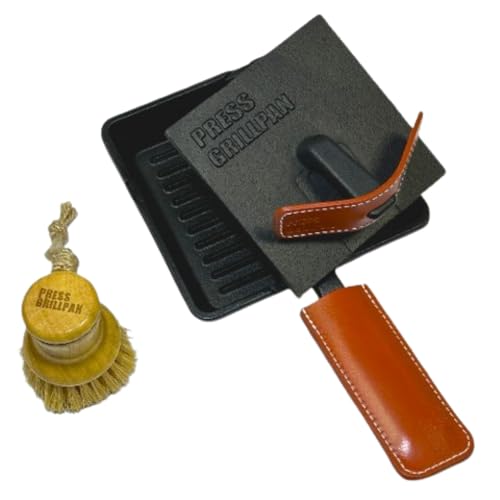 旨味を閉じ込める本格派グリルパンアサヒ プレスグリルパン フライパン パニーニ ホットサンドメーカー ホットサンド 直火 ガス火 IH 焚火 対応 鉄板 鋳物 鉄グリルパン ミートプレス アウトドア キャンプフルセットの通販は