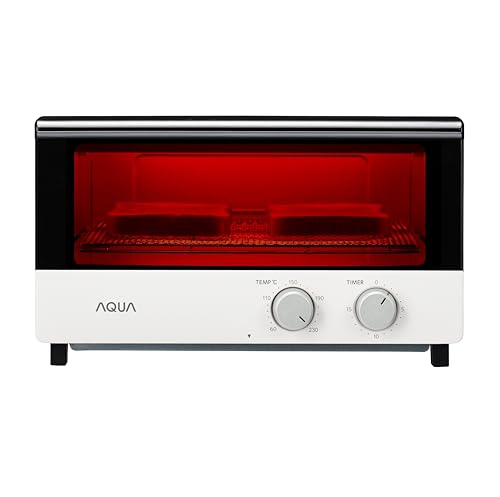 アクア(AQUA) トースター 2枚焼き (1200W / 石英管ヒーター / 15分タイマー) オーブントースター 温度調整可能 (受け皿付き) TA2WR ホワイトの通販は 8,064円