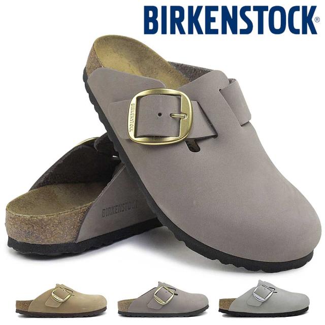 【25秋冬新作】 ビルケンシュトック サンダル ボストン ビッグバックル レディース ヌバックレザーBIRKENSTOCK Boston Big Buckle