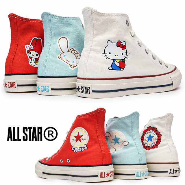 コンバース スニーカー オールスター R サンリオ ハイ ハローキティ マイメロディ シナモンロール レディース CONVERSE ALL STAR R HELLO