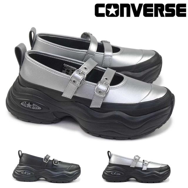 【25秋冬新作】 コンバース 厚底 レディース スニーカー オールスター サージトレーナー MJ ST OX ローカット メリージェーン