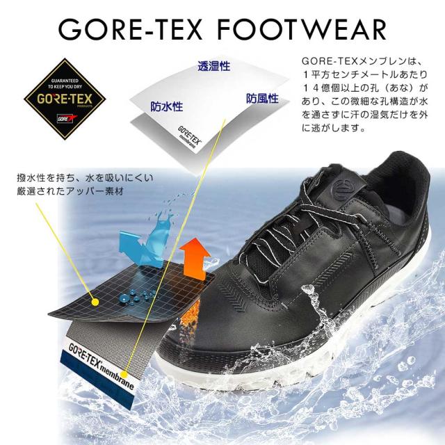 エコー 靴 防水 レザースニーカー メンズ 880124 マルチベント