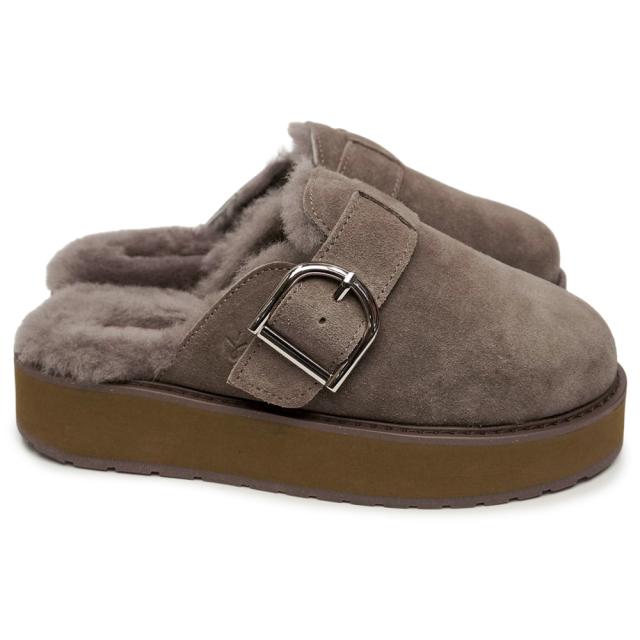 25秋冬新作】 エミュオーストラリア ムートンサンダル 厚底 Adison