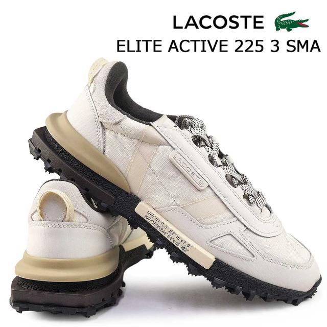 【25秋冬新作】 ラコステ メンズ スニーカー エリート アクティブ 225 3 50SMA0077 アウトドア ビンテージLACOSTE ELITE ACTIVE