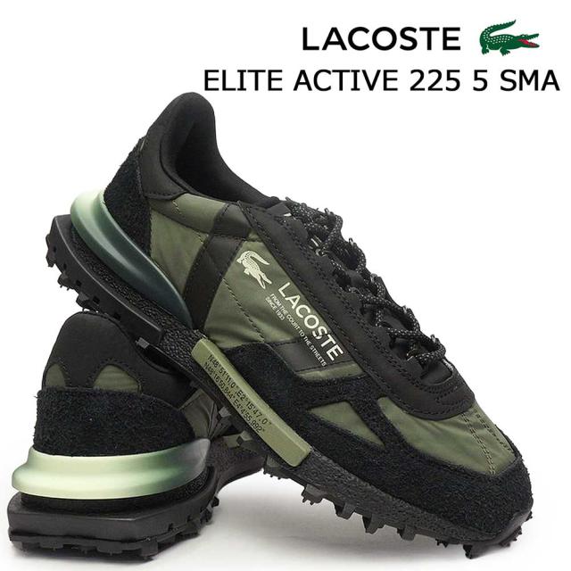 【25秋冬新作】 ラコステ メンズ スニーカー エリート アクティブ 225 5 50SMA0080 アウトドア ビンテージLACOSTE ELITE ACTIVE