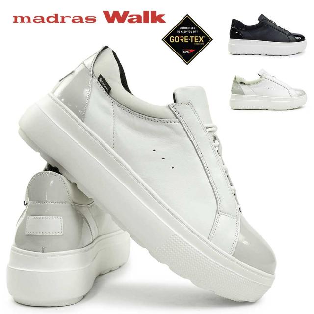 マドラスウォーク スニーカー レディース MWL1025 防水 ゴアテックス レザー 2E表示 madras Walk GORETEXの通販は