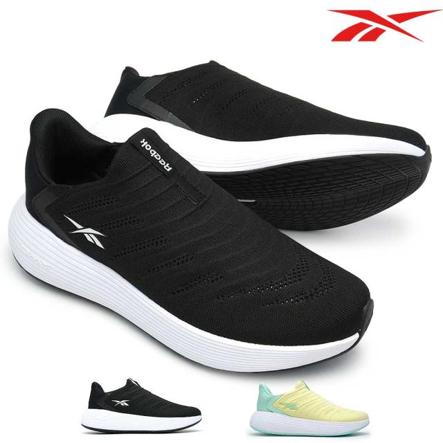 リーボック レディース スニーカー DMX コンフォート プラス ステップ カウント ライト スリッポン 厚底 軽い Reebok