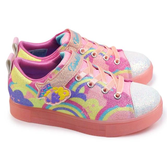 スケッチャーズ 光る靴 スニーカー キッズ ジュニア Sライツ フューチャーハートライツ-フレッシュ ラブ 子供靴 女の子 ライトアップ エスライツ 303752L スケッチャーズ] 光る靴 ガールズ 314749L スニーカー 虹 星 雲 マルチ
