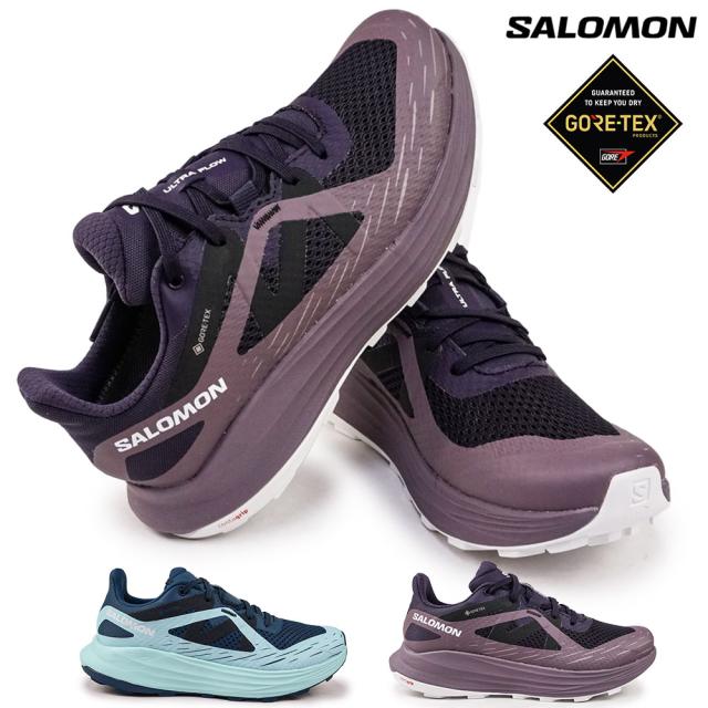 サロモン レディース 防水 軽量 スニーカー ウルトラ フロー GTX W トレイル ロードランニング ゴアテックス ローカット SALOMON
