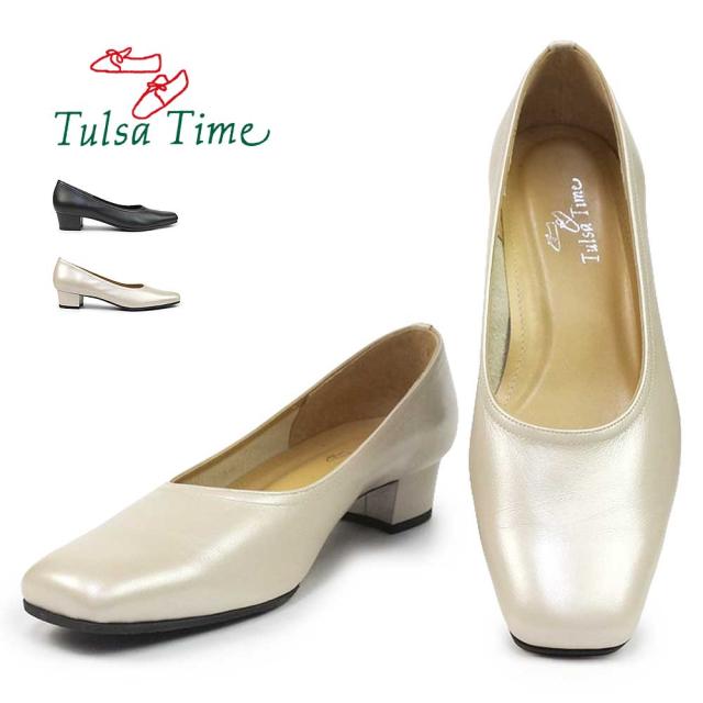 タルサタイム レディース パンプス 大きいサイズ 380 スクエアトゥ 日本製 Tulsa Time