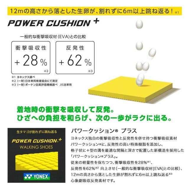 ヨネックス シューズ レディース 厚底 パワークッション SHWL128 ハンズフリー スニーカー 幅広 3.5E 撥水 YONEX