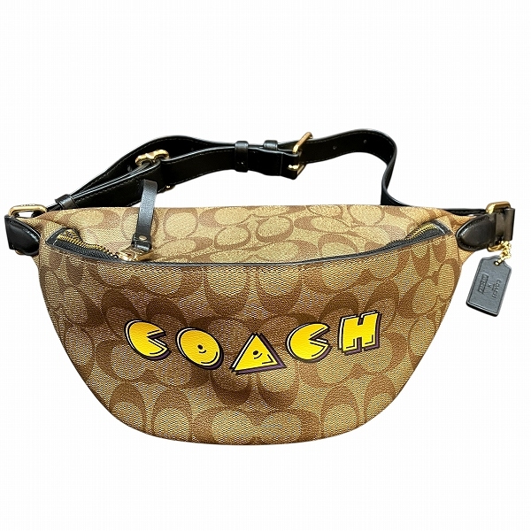 コーチ COACH パックマンコラボ シグネチャー ウエストバッグ F72910 ユニセックス 小物【中古】