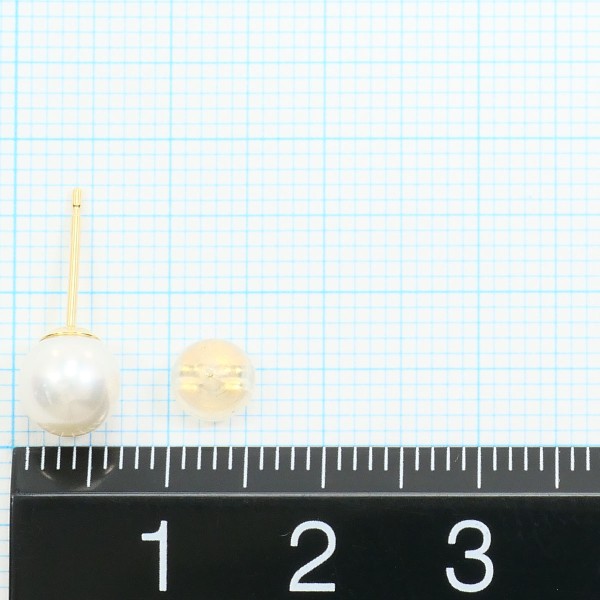 K18 18金 YG イエローゴールド ピアス パール(真珠) 総重量約1.1g 中古ジュエリー_2