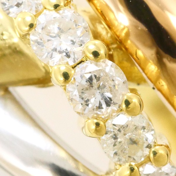 PT900 プラチナ K18YGPG リング 指輪 11.5号 ダイヤ 0.30 カード鑑別書 総重量約5.7g 中古ジュエリー_1
