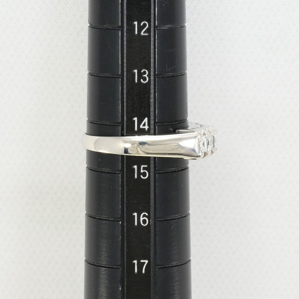 PT900 プラチナ リング 指輪 14.5号 ダイヤ カード鑑別書 総重量約5.9g 中古ジュエリー_6