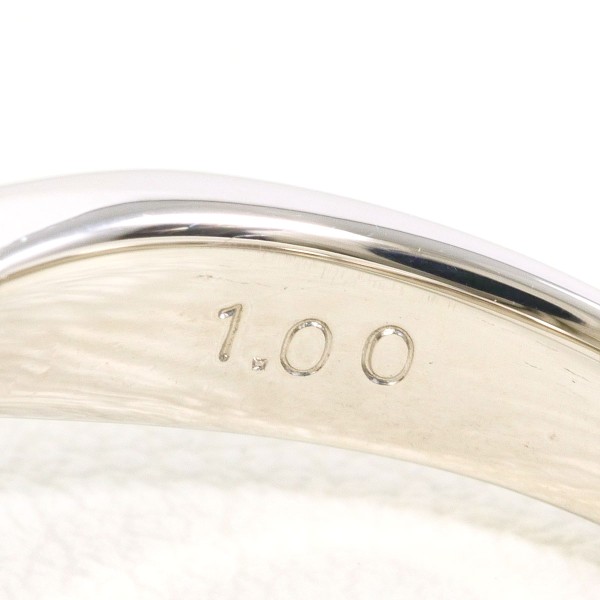 PT900 プラチナ リング 指輪 12号 ブラウンダイヤ 1.00 カード鑑別書 総重量約6.8g 中古ジュエリー_5