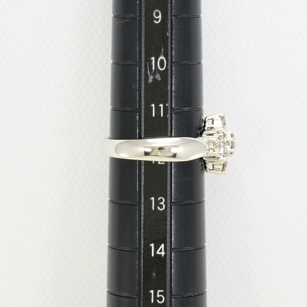 PT900 プラチナ リング 指輪 12号 ブラウンダイヤ 1.00 カード鑑別書 総重量約6.8g 中古ジュエリー_7