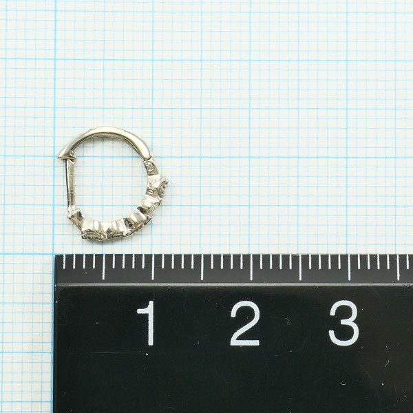K10 10金 WG ホワイトゴールド ピアス ダイヤ 0.10 ×2 総重量約0.8g 中古ジュエリー_2