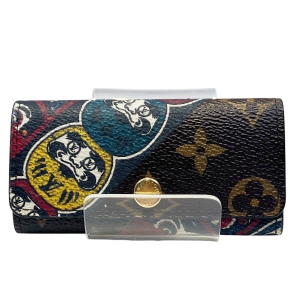 ルイヴィトン Louis Vuitton モノグラム ミュルティクレ4 M67252 4連 キーケース 山本寛斎コラボ 歌舞伎 ダルマ ユニセックス 小物【中古】