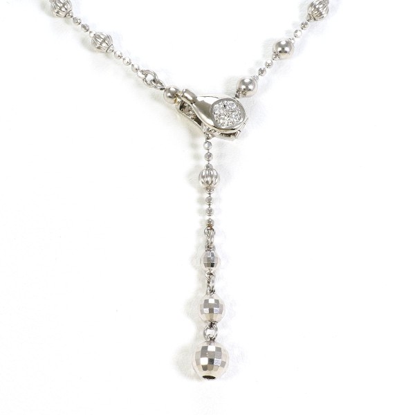 PT850 プラチナ ネックレス ダイヤ 0.05 カード鑑別書 総重量約11.0g 約49cm 中古ジュエリー