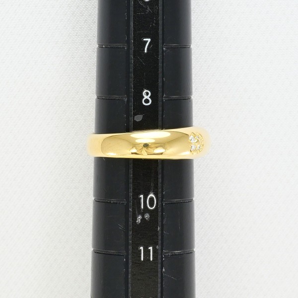 K18 18金 YG イエローゴールド リング 指輪 9号 ダイヤ 0.10 カード鑑別書 総重量約4.8g 中古ジュエリー_7