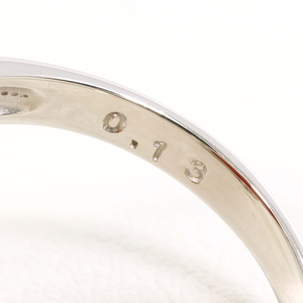 PT900 プラチナ リング 指輪 12号 サンゴ ダイヤ 0.13 カード鑑別書 総重量約9.5g 中古ジュエリー_5