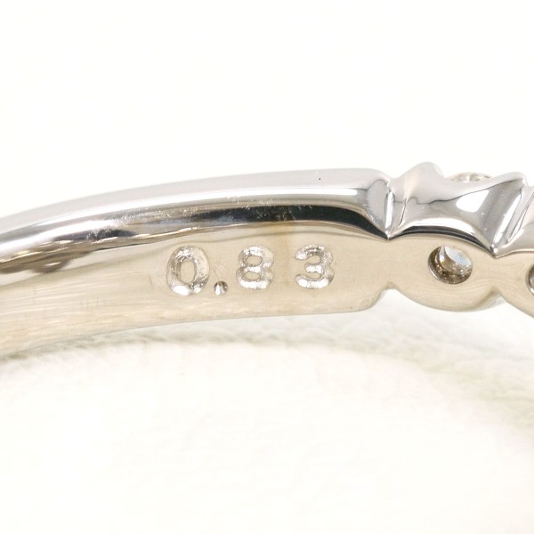K18 18金 WG ホワイトゴールド リング 指輪 12.5号 ダイヤ 0.83 カード鑑別書 総重量約3.5g 中古ジュエリー_5