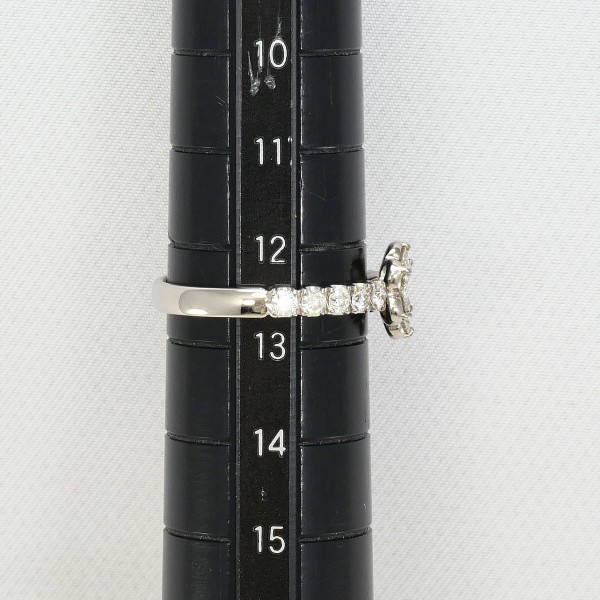 K18 18金 WG ホワイトゴールド リング 指輪 12.5号 ダイヤ 0.83 カード鑑別書 総重量約3.5g 中古ジュエリー_7