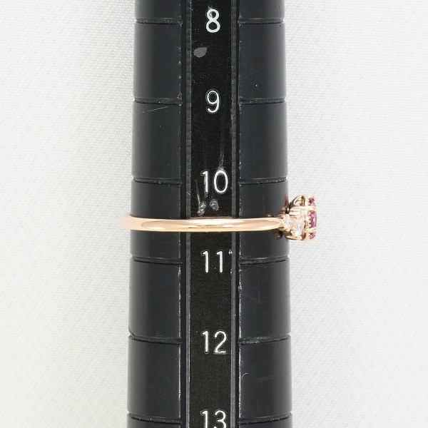 K10 10金 PG ピンクゴールド リング 指輪 10.5号 ピンクトルマリン ダイヤ 総重量約1.1g 中古ジュエリー_5