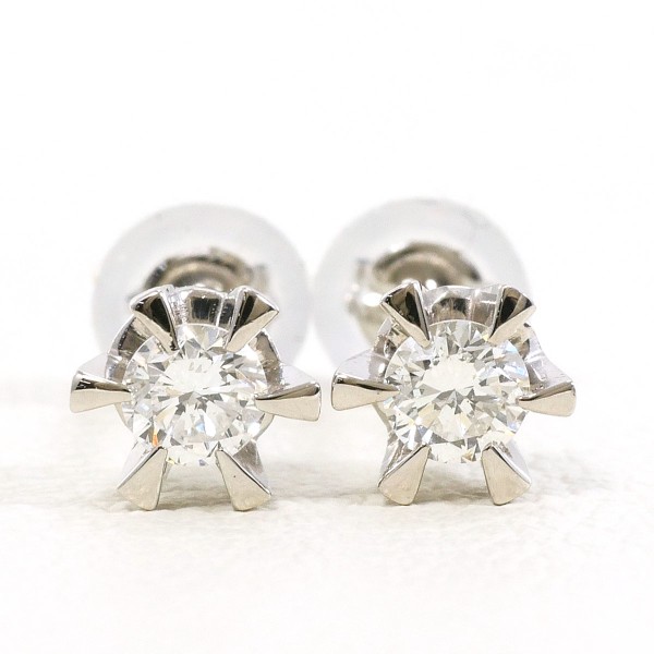 PT900 プラチナ ピアス ダイヤ 0.14 ×2 総重量約1.0g 中古ジュエリー_1