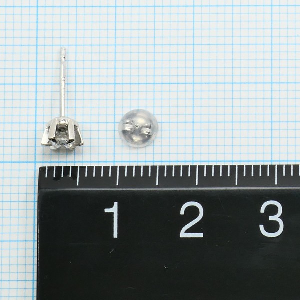 PT900 プラチナ ピアス ダイヤ 0.14 ×2 総重量約1.0g 中古ジュエリー_2