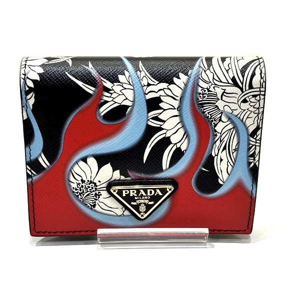 プラダ PRADA サフィアーノ 1MV204 2つ折り財布 ユニセックス【中古】