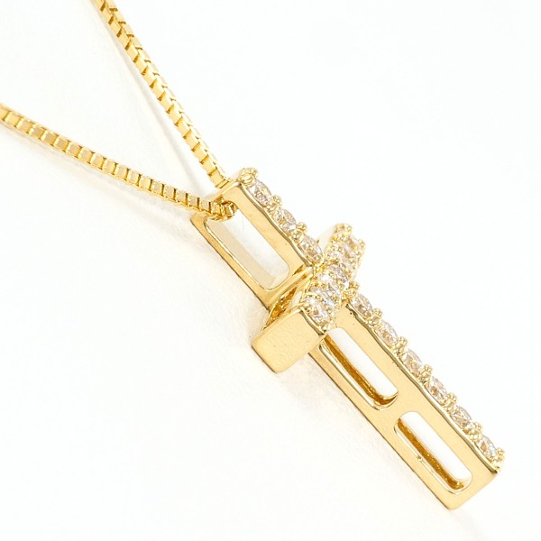 K18 18金 YG イエローゴールド ネックレス ダイヤ 0.23 総重量約2.7g 約45cm 中古ジュエリー_1